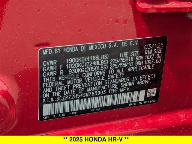 new 2025 Honda HR-V car, priced at $30,395