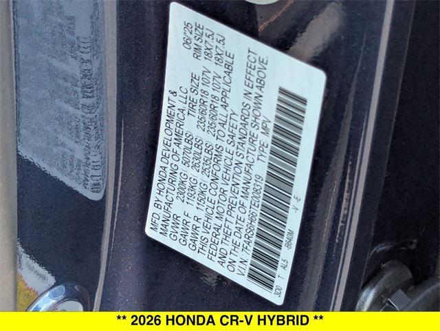 new 2026 Honda CR-V Hybrid car, priced at $40,195