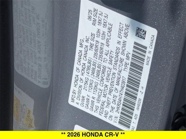 new 2026 Honda CR-V car, priced at $38,295
