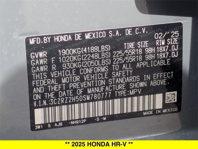 new 2025 Honda HR-V car, priced at $30,850