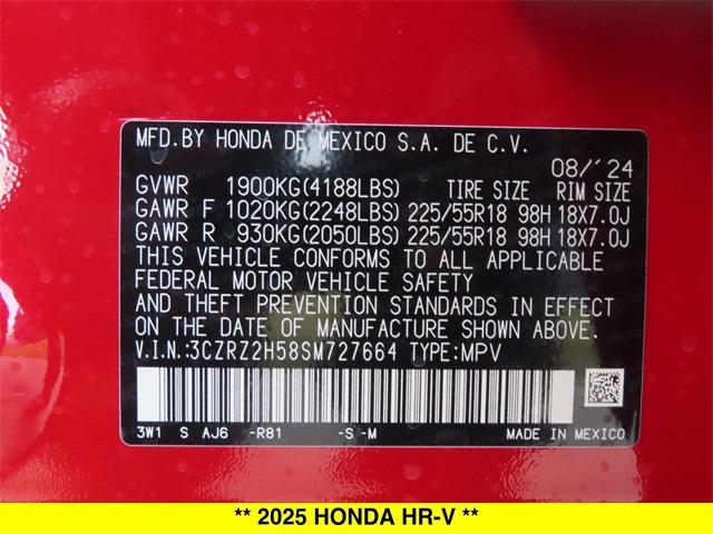 new 2025 Honda HR-V car, priced at $30,050