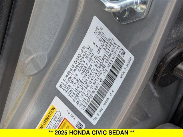 new 2025 Honda Civic car, priced at $27,400