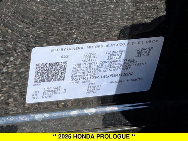 new 2025 Honda Prologue car, priced at $59,805