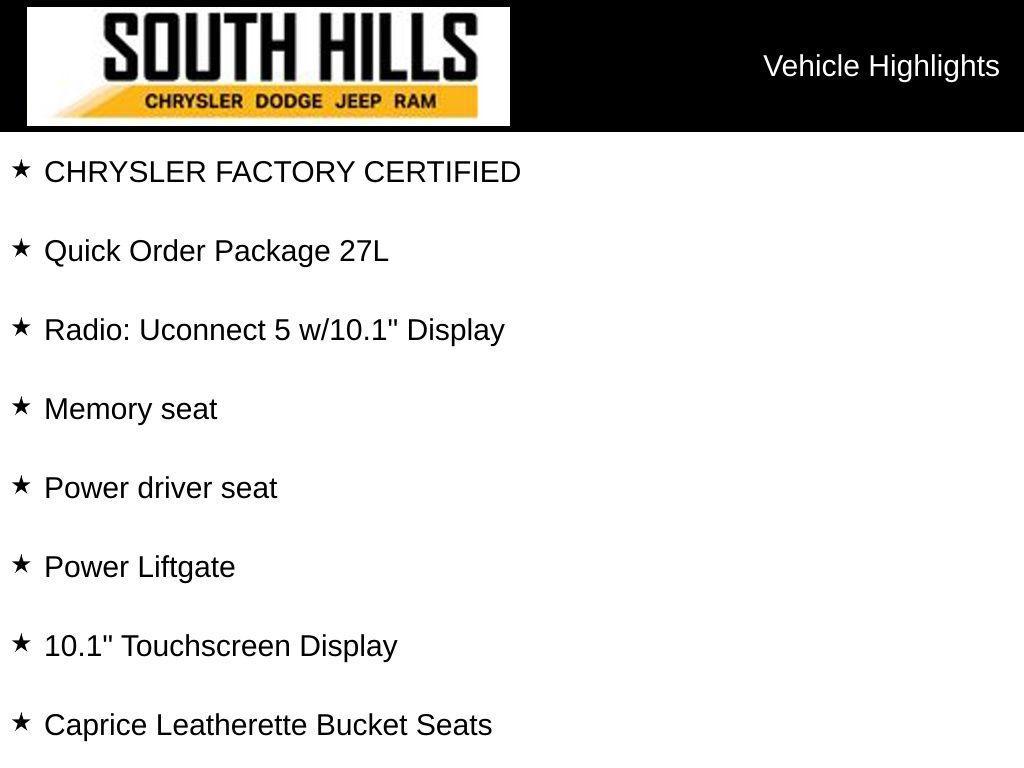 used 2024 Chrysler Pacifica car, priced at $37,700