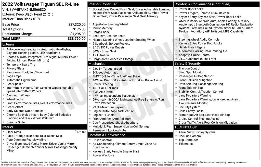 used 2022 Volkswagen Tiguan car, priced at $25,995