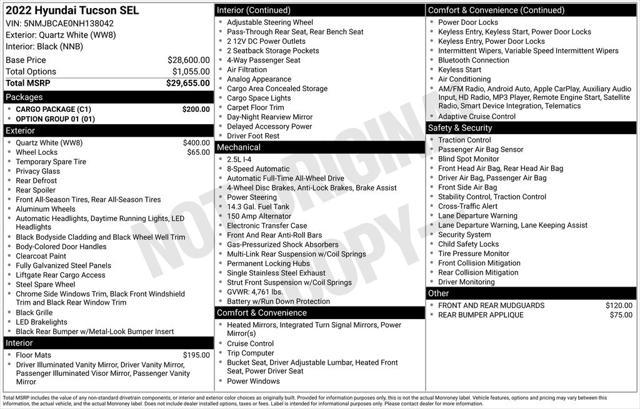 used 2022 Hyundai Tucson car, priced at $25,495