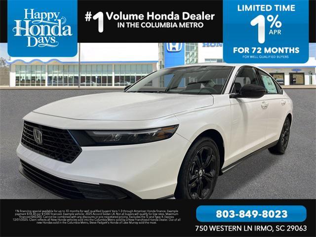 new 2025 Honda Accord car, priced at $30,865