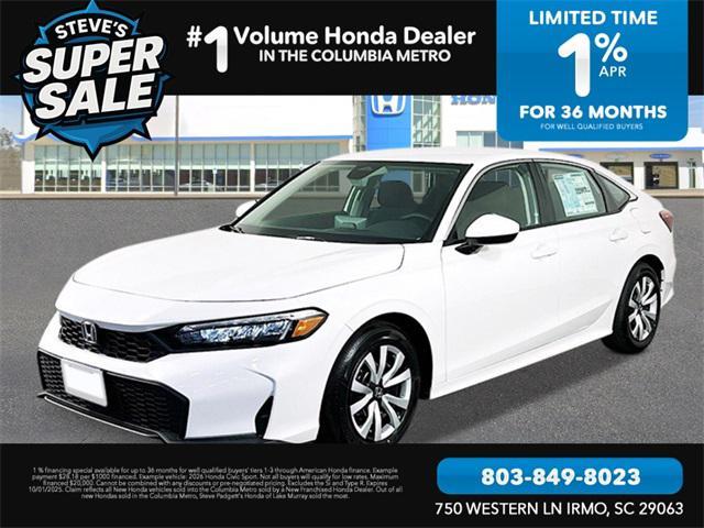 new 2026 Honda Civic car, priced at $25,406