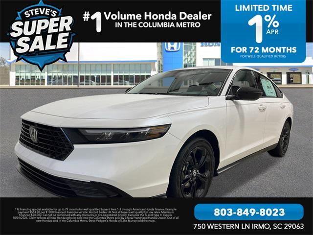 new 2025 Honda Accord car, priced at $30,820