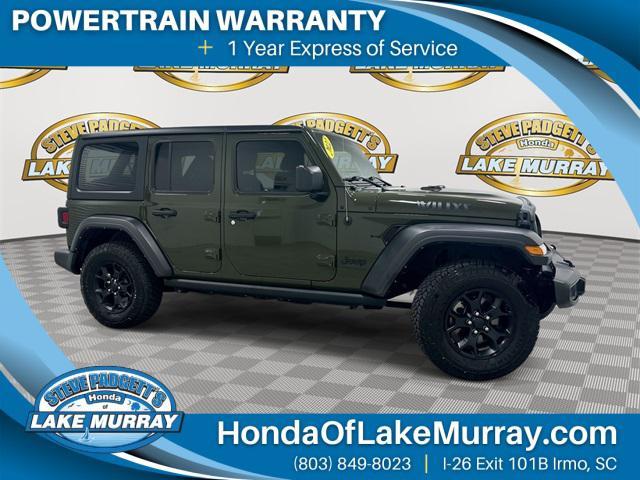 used 2022 Jeep Wrangler Unlimited car, priced at $25,500