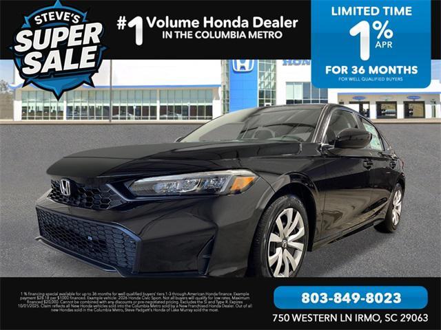 new 2026 Honda Civic car, priced at $24,972