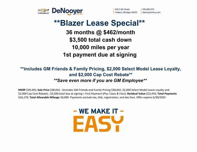 new 2025 Chevrolet Blazer car, priced at $39,767