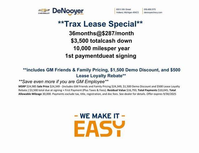 new 2026 Chevrolet Trax car, priced at $24,505