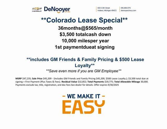 new 2026 Chevrolet Colorado car, priced at $40,937
