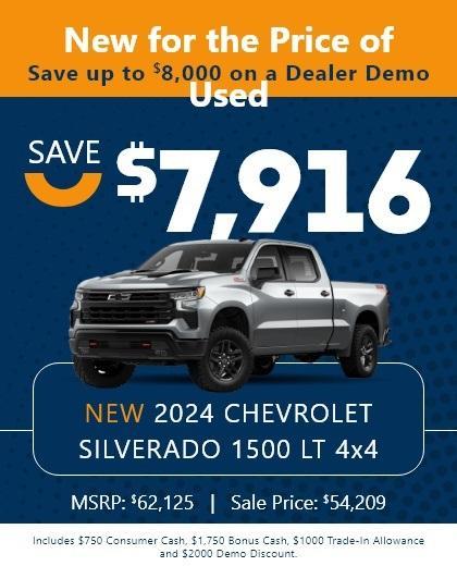 new 2024 Chevrolet Silverado 1500 car, priced at $57,480