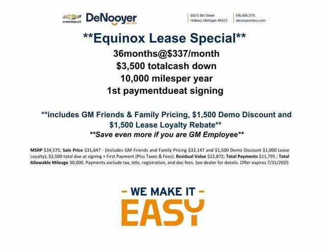 new 2025 Chevrolet Equinox car, priced at $31,386