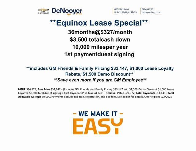 new 2025 Chevrolet Equinox car, priced at $31,482
