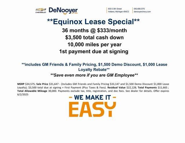 new 2025 Chevrolet Equinox car, priced at $28,979