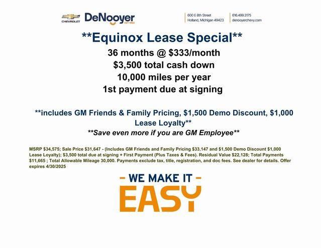 new 2025 Chevrolet Equinox car, priced at $28,979