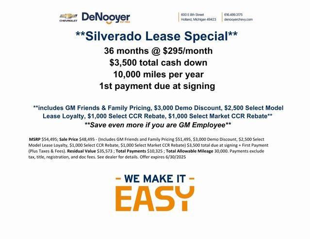 new 2025 Chevrolet Silverado 1500 car, priced at $52,884