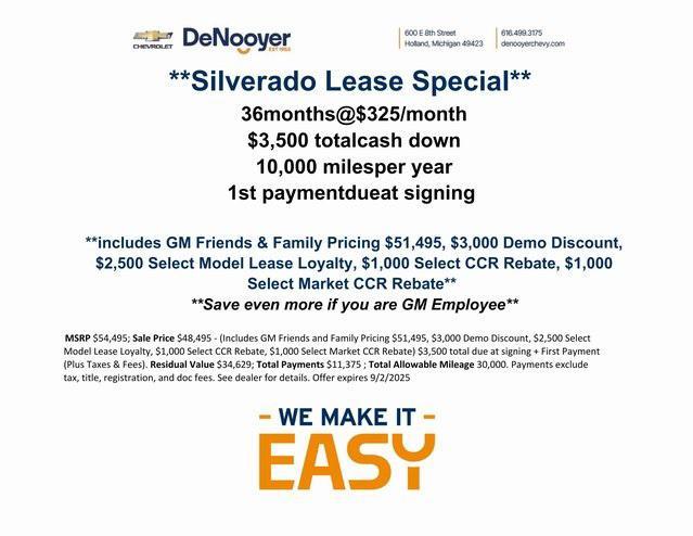 new 2025 Chevrolet Silverado 1500 car, priced at $53,243
