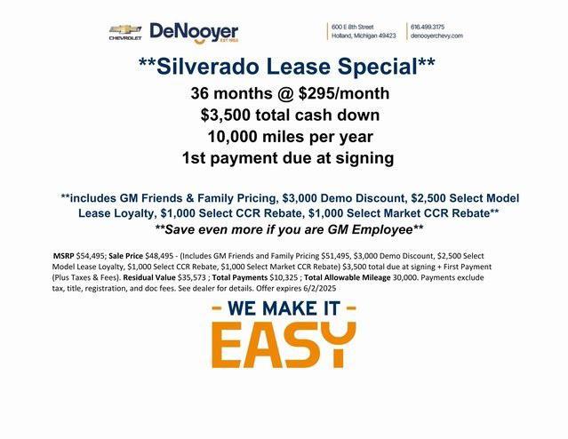 new 2025 Chevrolet Silverado 1500 car, priced at $53,243