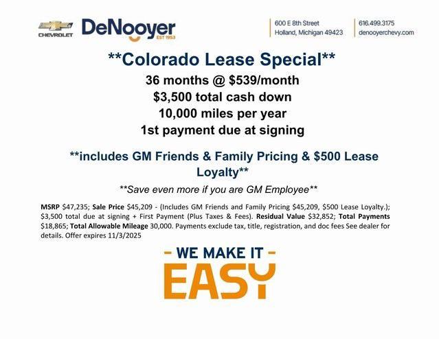 new 2025 Chevrolet Colorado car, priced at $41,635