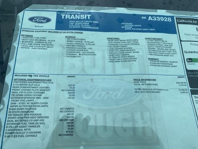 new 2024 Ford Transit-250 car, priced at $54,020