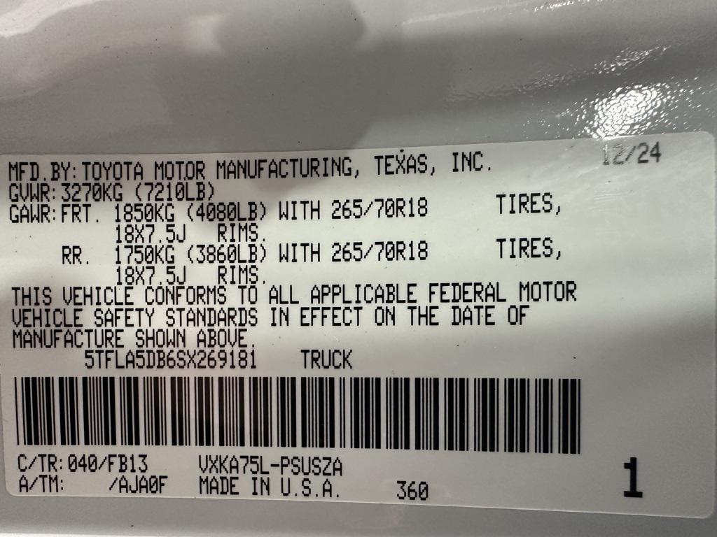 used 2025 Toyota Tundra car