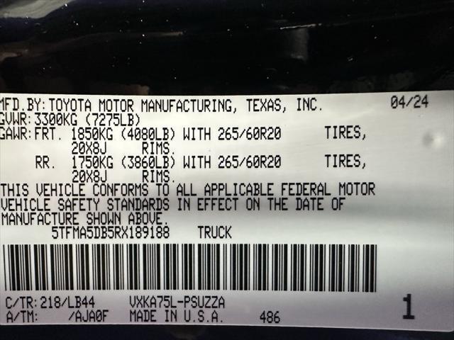 used 2024 Toyota Tundra car, priced at $56,995