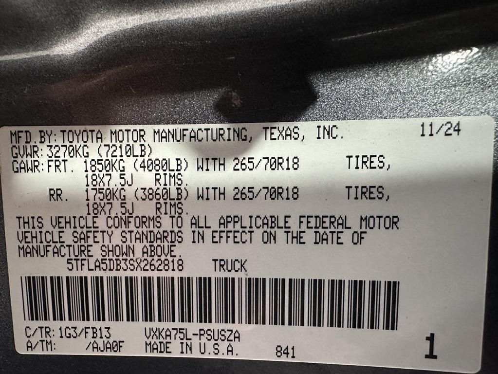 used 2025 Toyota Tundra car, priced at $43,495