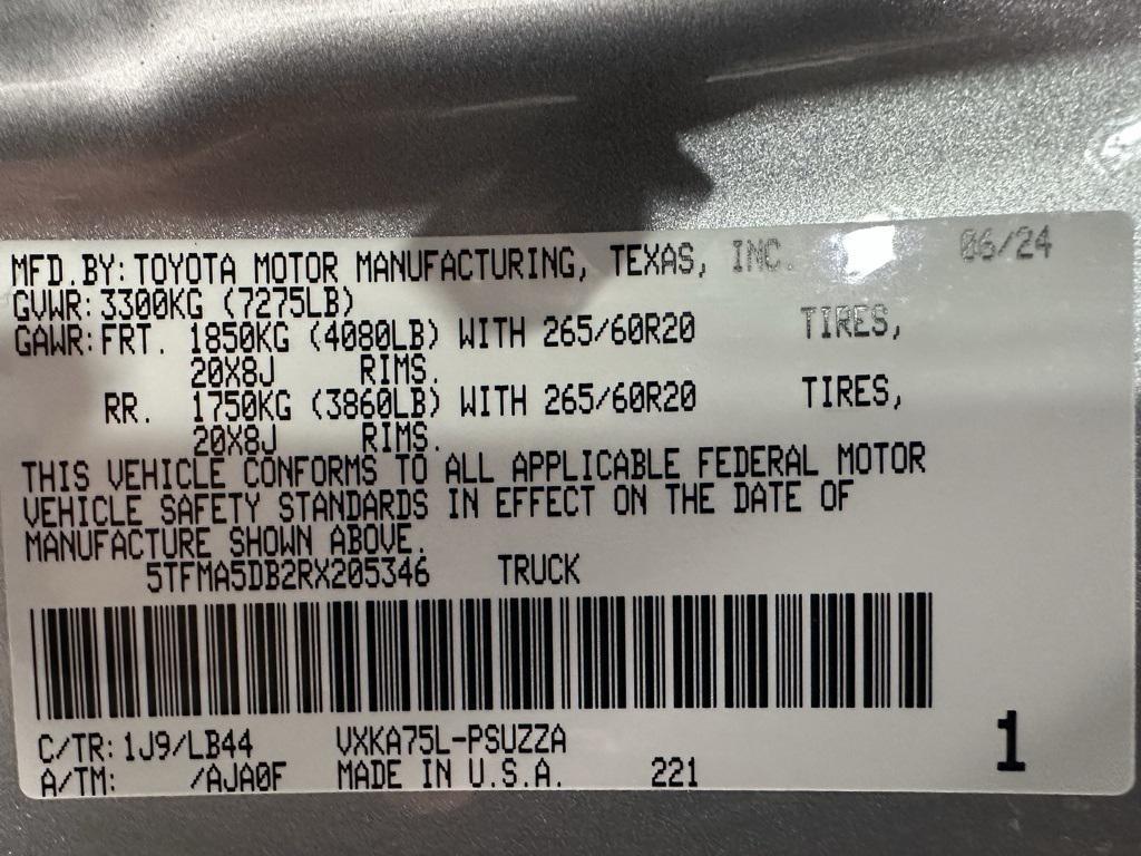 used 2024 Toyota Tundra car, priced at $56,995