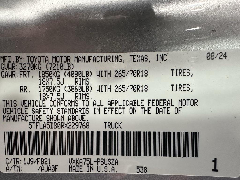 used 2024 Toyota Tundra car, priced at $45,995