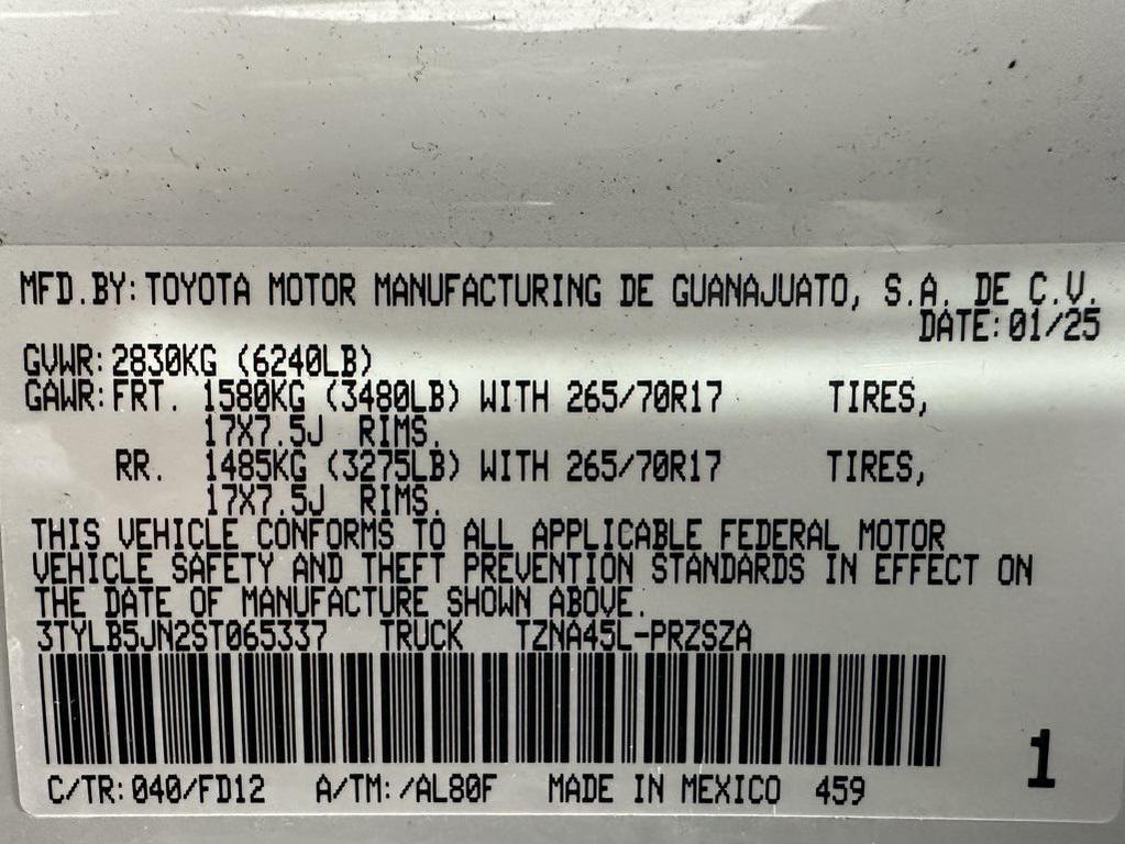 used 2025 Toyota Tacoma car, priced at $38,495