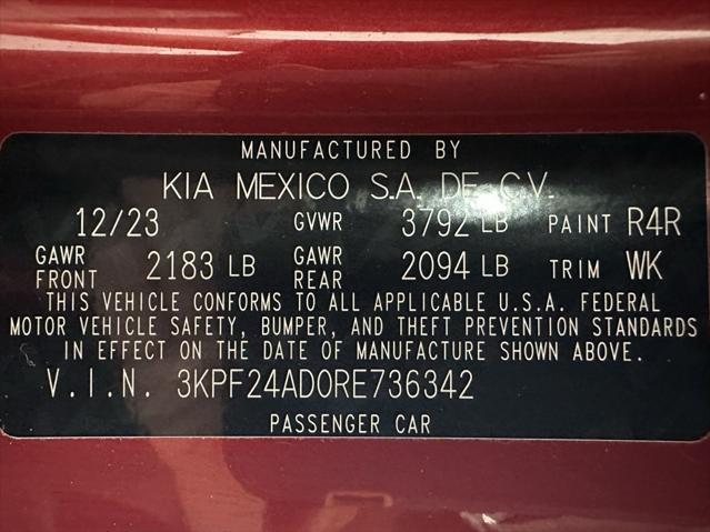 used 2024 Kia Forte car, priced at $15,995