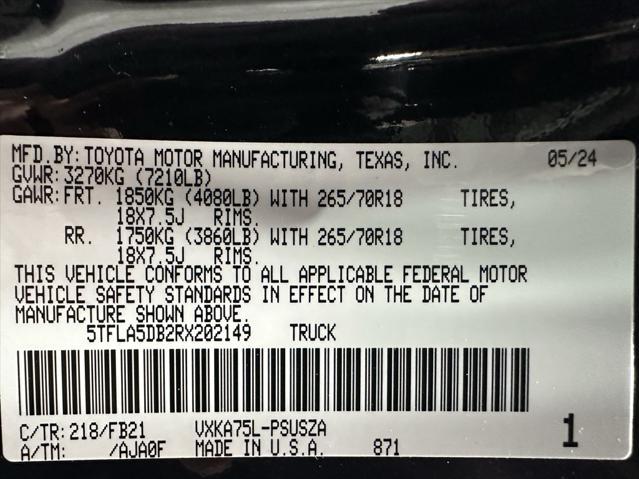 used 2024 Toyota Tundra car, priced at $45,995