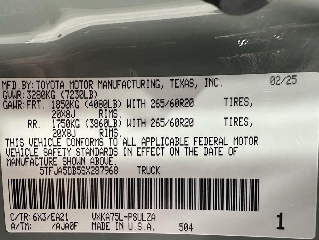 used 2025 Toyota Tundra car, priced at $49,995