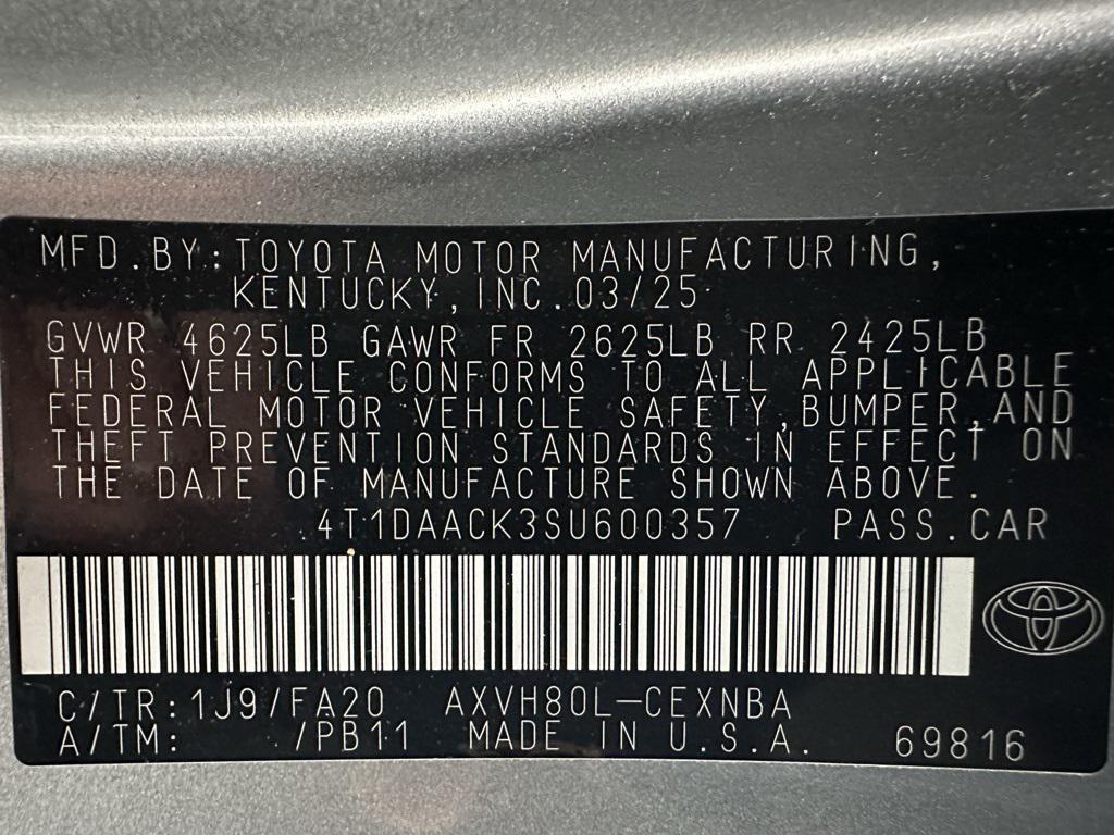 used 2025 Toyota Camry car