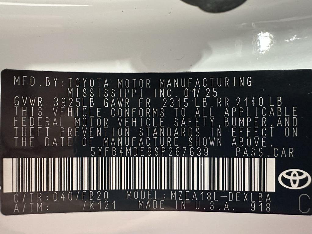 used 2025 Toyota Corolla car