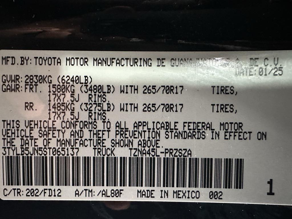 used 2025 Toyota Tacoma car, priced at $38,495