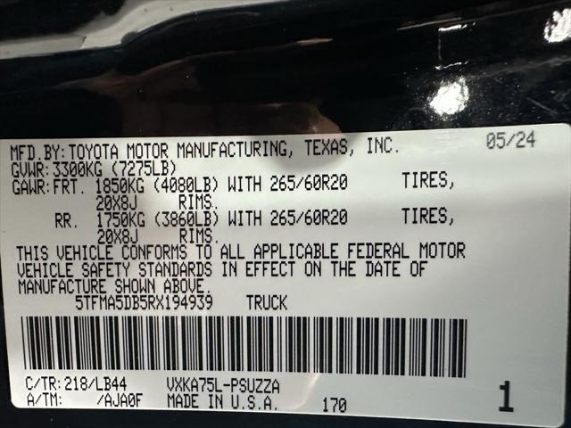 used 2024 Toyota Tundra car, priced at $55,995