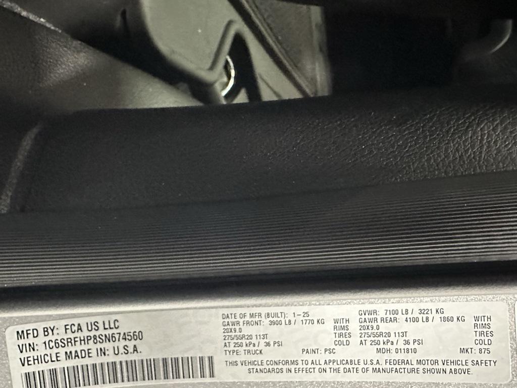 used 2025 Ram 1500 car, priced at $55,995