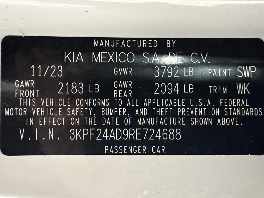 used 2024 Kia Forte car, priced at $16,795