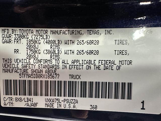 used 2024 Toyota Tundra car, priced at $55,995