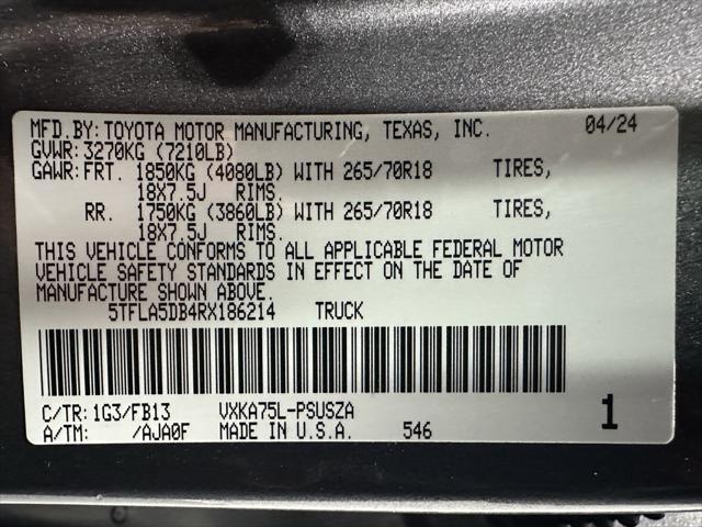 used 2024 Toyota Tundra car, priced at $45,995