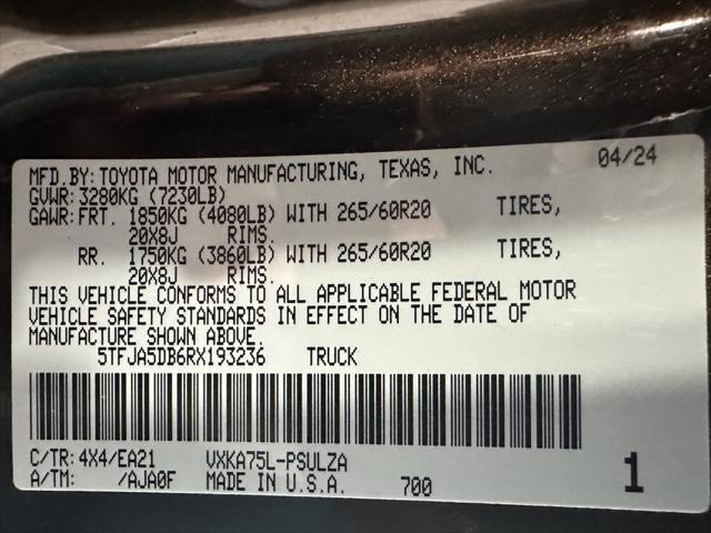 used 2024 Toyota Tundra car, priced at $51,995