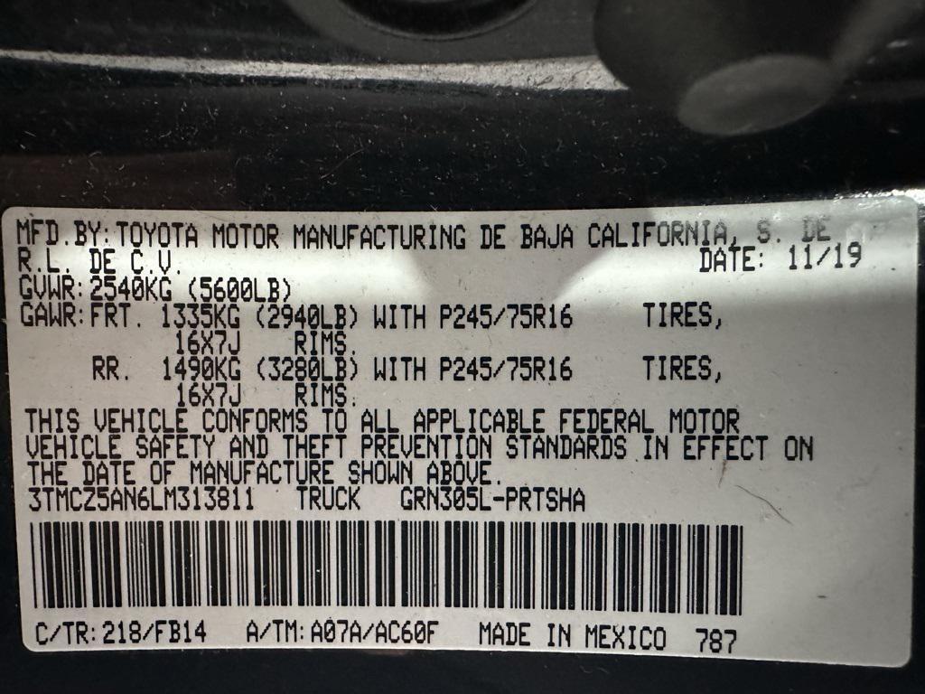 used 2020 Toyota Tacoma car, priced at $31,995