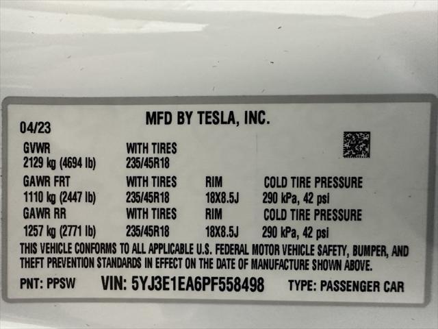 used 2023 Tesla Model 3 car, priced at $25,995