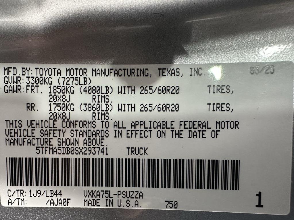 used 2025 Toyota Tundra car, priced at $57,995