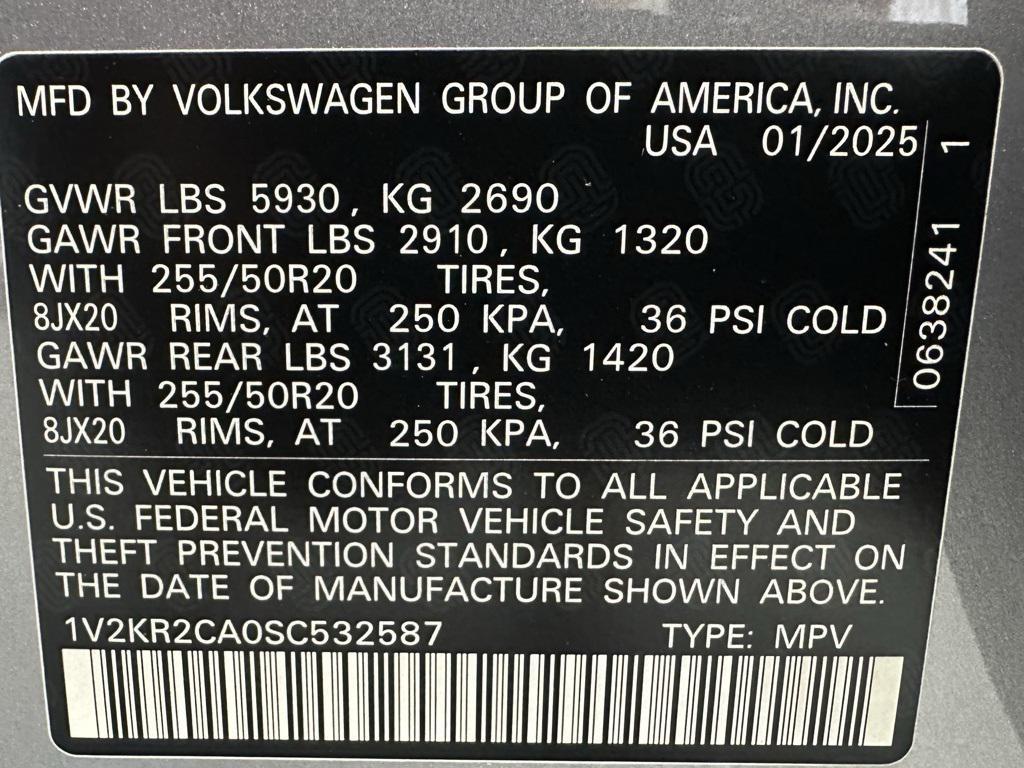 used 2025 Volkswagen Atlas car, priced at $38,495